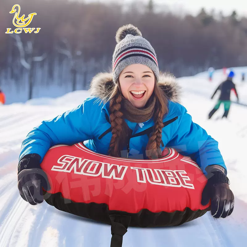 伟成工厂定制带布套PVC充气内胆雪橇耐寒PVC充气滑雪圈充气雪地圈