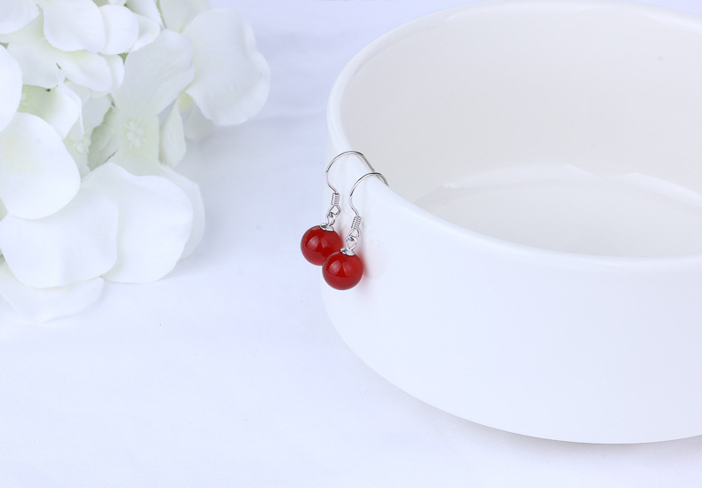 1 Pair 925 Sterling Silver Gem Geometric Drop Earrings display picture 2