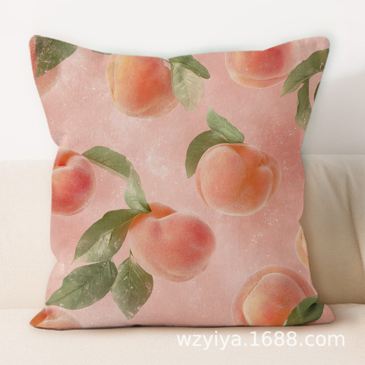 Frutas estampadas almohada acuarela moderna cuadrada sala de estar sofá dormitorio cabezal de cama almohada funda sin núcleo cojín
