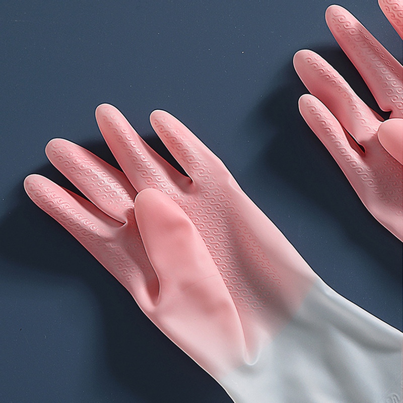 Pvc Housework Dishwashing Gloves Wholesale Household Kitchen Waterproof Cleaning Work Labor Protection Laundry Rubber Gloves Durable