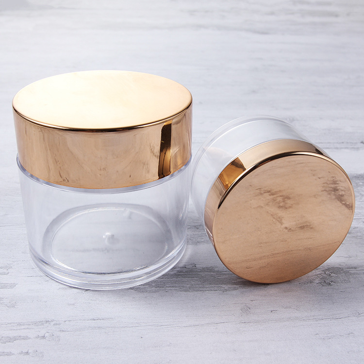 跨境金盖亚克力瓶水晶粉瓶1盎司28g水晶粉瓶闪粉瓶美甲散粉分装瓶