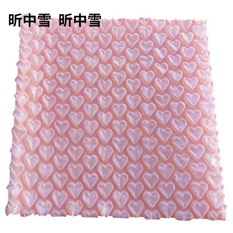 Пакет из пенопласта, красочный пузырчатый пакет в форме сердца, розовый утолщенный пузырчатый пакет, пузырчатая пленка, упаковочный пакет, пузырчатая бумага в форме сердца, быстрая