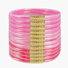 Amazon Hot Sale PVC Silicon Pipe Gold Powder Bracelet Jelly Bangles bracelet Cross -border 12 groups
