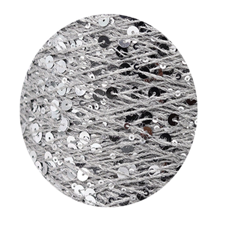 50g algodón lentejuelas hilo 3mm + 6mm peinado tamaño de lujo lentejuelas mano hilo tejer precio al por mayor