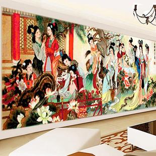 漆器屏風・紅楼夢十二金釵 漆器屏風・紅楼夢十二金釵 インテリア小物