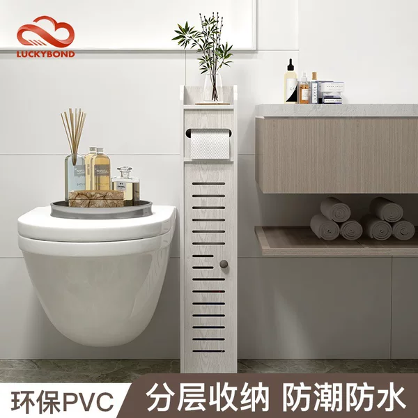 No-Drill Bathroom Storage Rack, Toilet Side Cabinet, Bathroom Storage Cabinet