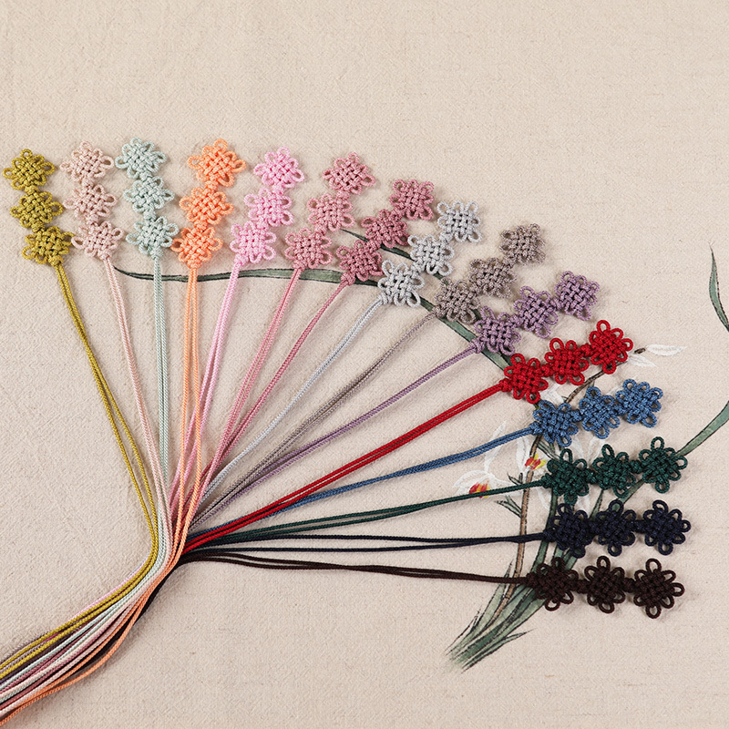 Han Dynasty Tea Clothes, National Trend, Ancient Style Chinese Knot, Nylon Square Knot Tassel Gift, Chinese Knot Tassel Hanging Tassel