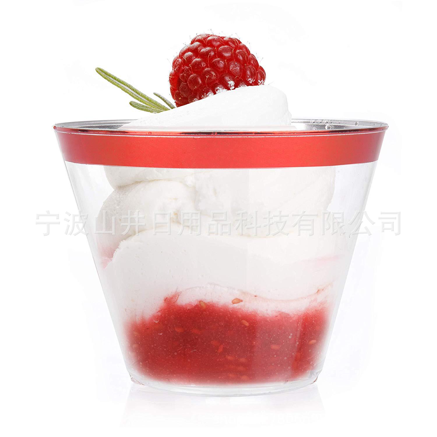 9 oz 270ml taza de fiesta taza de plástico desechable de Navidad PS engrosada taza de la aviación taza transparente