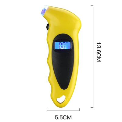display, electronic digital tire pressure — Air pressure gauge/tire pressure gauge - yellow-tire-pressure-gauge