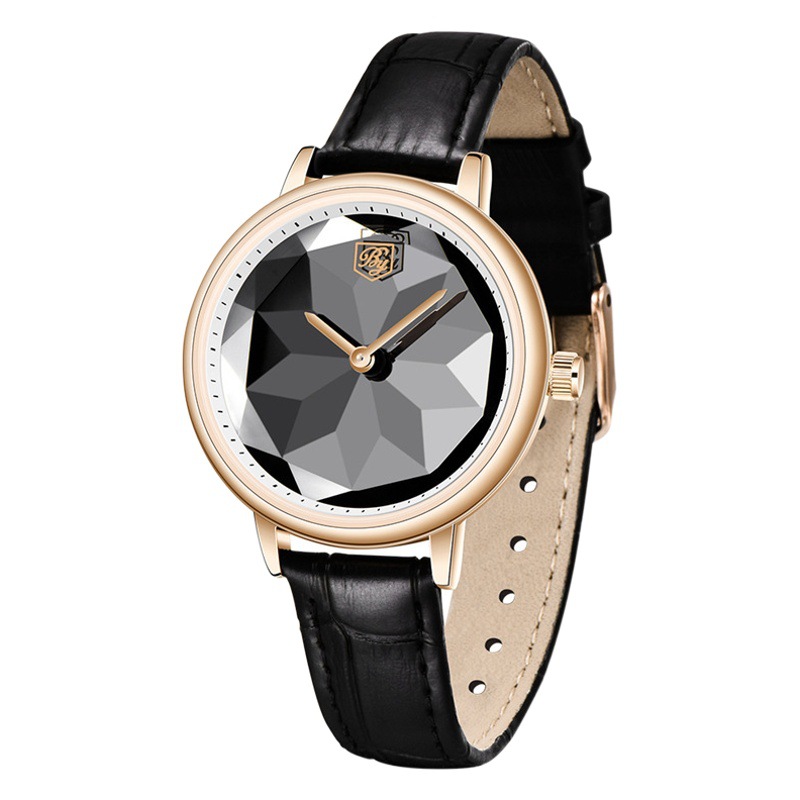 Benyar binya nueva moda corte de cristal patrón dial moda señoras cuarzo cinturón reloj de pulsera femenina 5157L