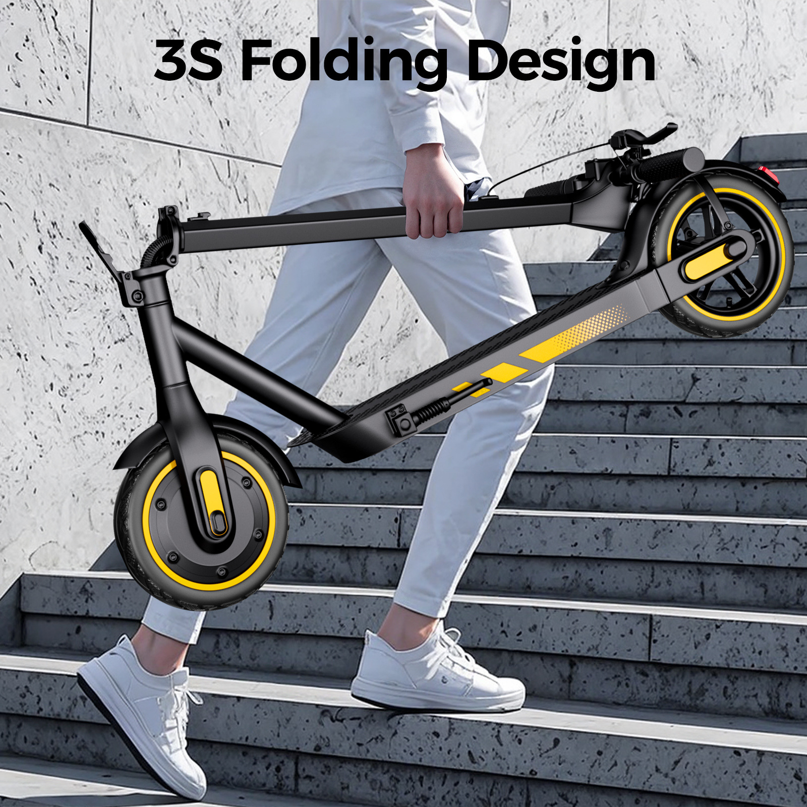 10 inch adult electric scooter 500W two wheel electric folding portable electric scooter light battery car