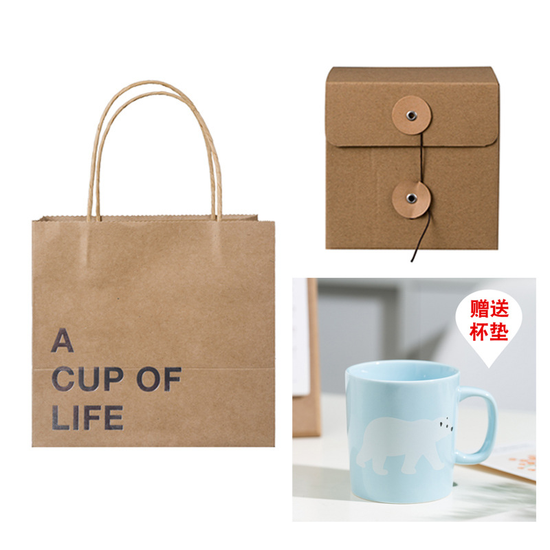 Taza de cerámica de dibujos animados original Taza de un bocado Taza de agua ecológica Taza de animal lindo Taza de desayuno con LOGO impreso