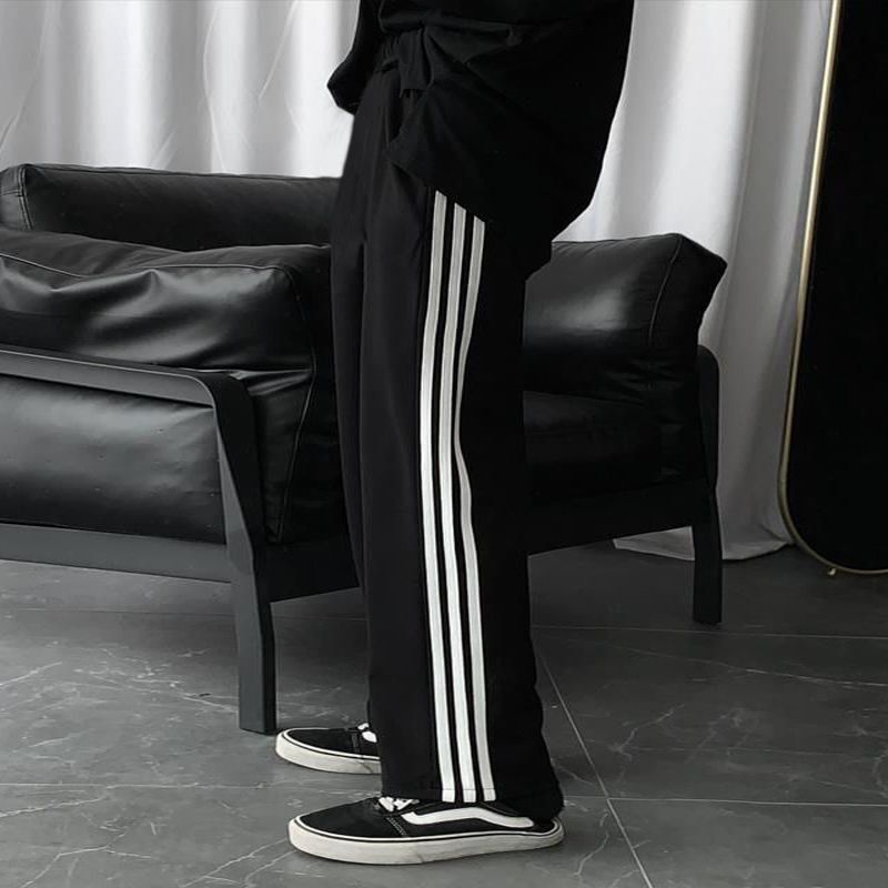 Ins Hong Kong Style Autumn and Winter Thin Straight Versatile Wide Leg Pants for Female Students Korean Style Large Size Loose Casual Sports Pants for Men Ins Hong Kong Style Autumn and Winter Thin Straight Versatile Wide Leg Pants for Female Students Korean Style Large Size Loose Casual Sports Pants for Men