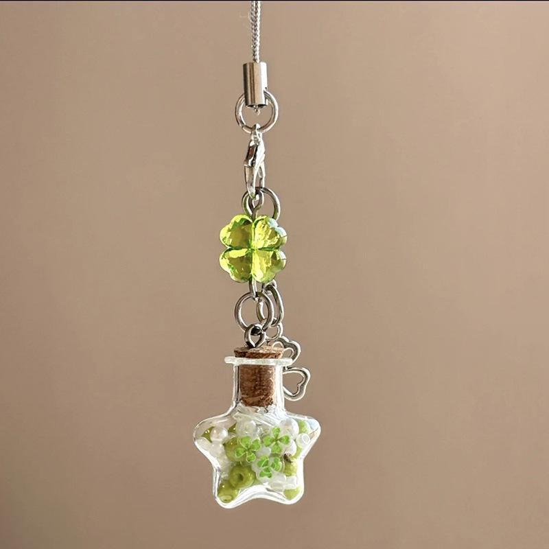 Artistic Fresh Lanyard Transparent Jellyfish Beaded Design Healing Series Phone Chain Anti-Lost Strap Best Friend Style_voghion.com