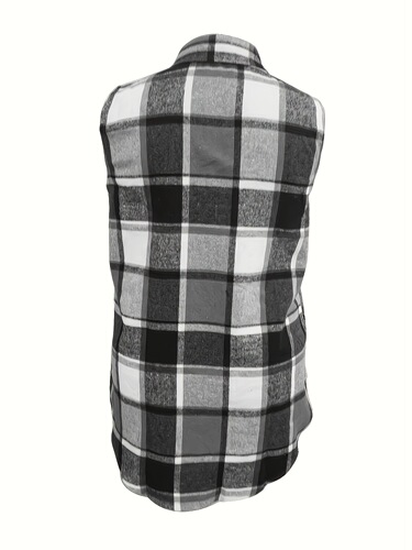 Women's Plus Size Plaid Print Jacket Soft Comfortable Cross-border