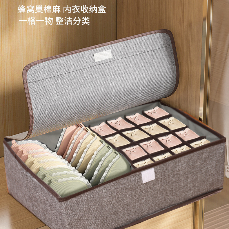 Caja de almacenamiento de calcetines con cubierta para ropa interior casera cajón de escritorio armario de almacenamiento de ropa de alta calidad