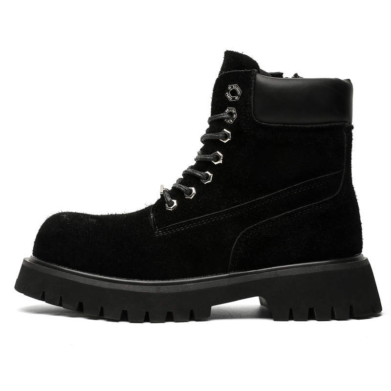 Men's Martin Fashion Height-Increasing British Style High-Top Motorcycle Workwear American Casual Ankle Boots 2025 Fall/Winter New Arrivals_voghion.com