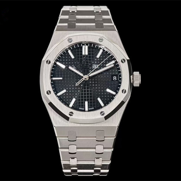 ZF Factory A Home P Royal Oak 15500 reloj mecánico automático impermeable luminoso cinturón de acero para hombre puede ser reemplazado