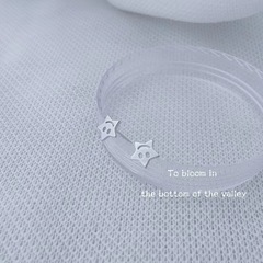 925銀針耳釘女高級感潮牌百搭五角星微笑個性配飾男耳飾2023新款