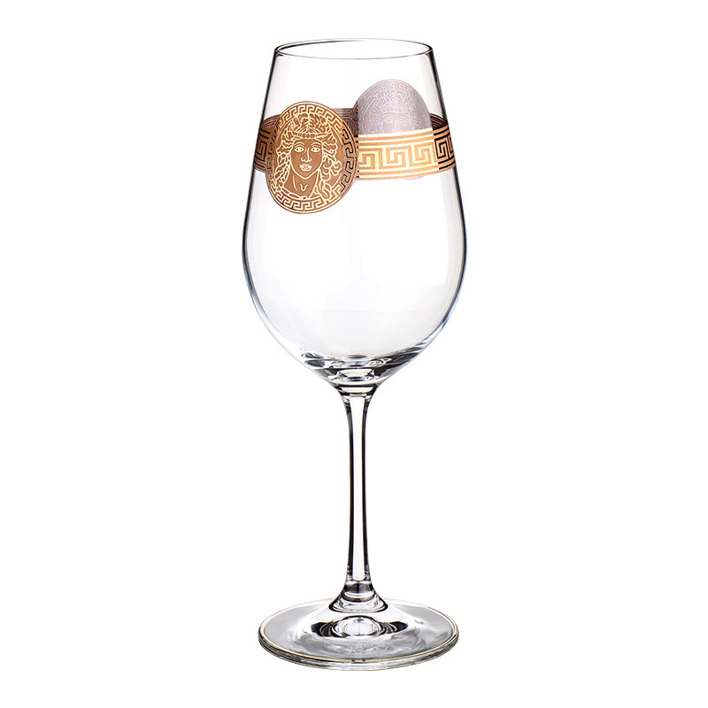 Tazas de vino de cristal importadas a medida de la República Checa sin plomo, vasos de vino europeos caseros de lujo