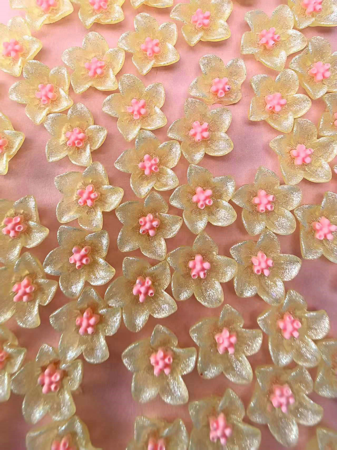 夜光百合花树脂平底钻美甲饰品diy饰品配件批发亚马逊货源_0