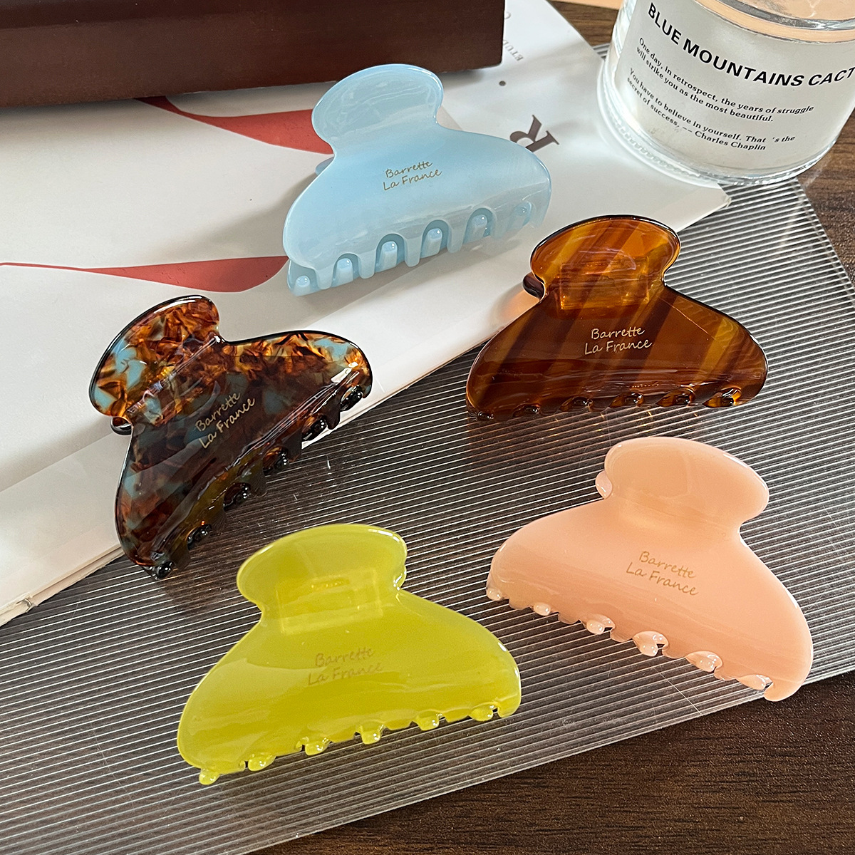 Coreano retro caramelo temperamento ácido acético agarrar clips dulces de cabello medio atado clips de pescado de alta calidad estilo nuevo accesorios para el cabello