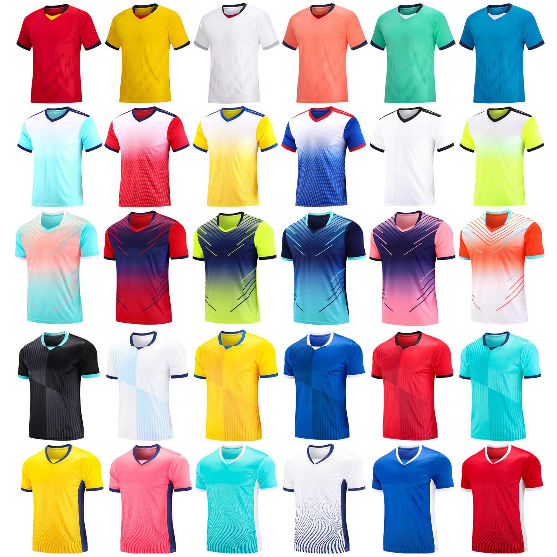 2026 Wholesale Children's Soccer Jerseys, Competition Team Uniforms, Summer Training Short-Sleeve Soccer Shirts, Single Top