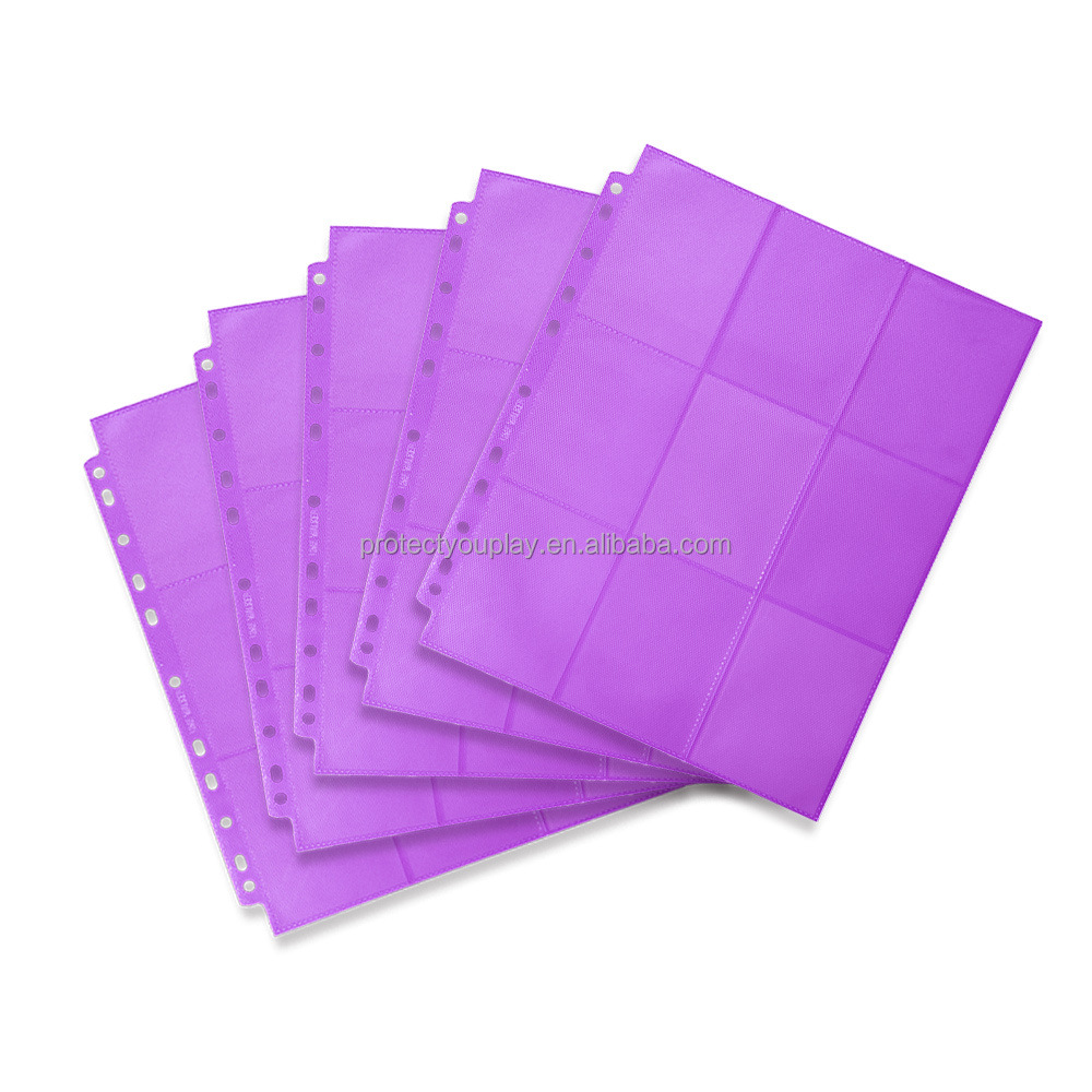 18-cuadrícula de color juego de cartas mágicas rey libro de cartas de juego página interna PP Página de colección de tarjetas de hojas sueltas