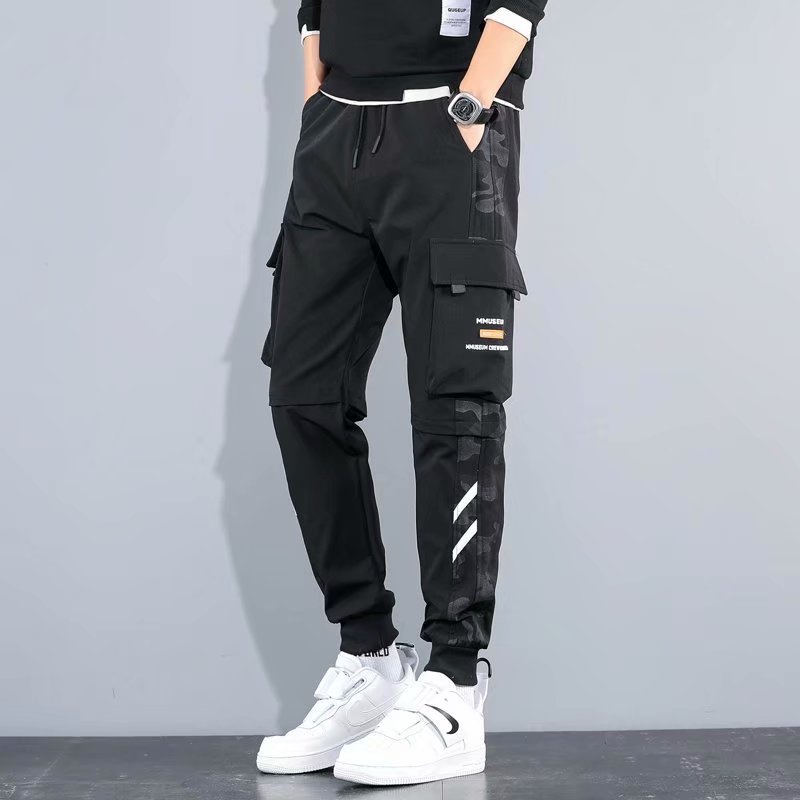 Spring and autumn new overalls men's tre...