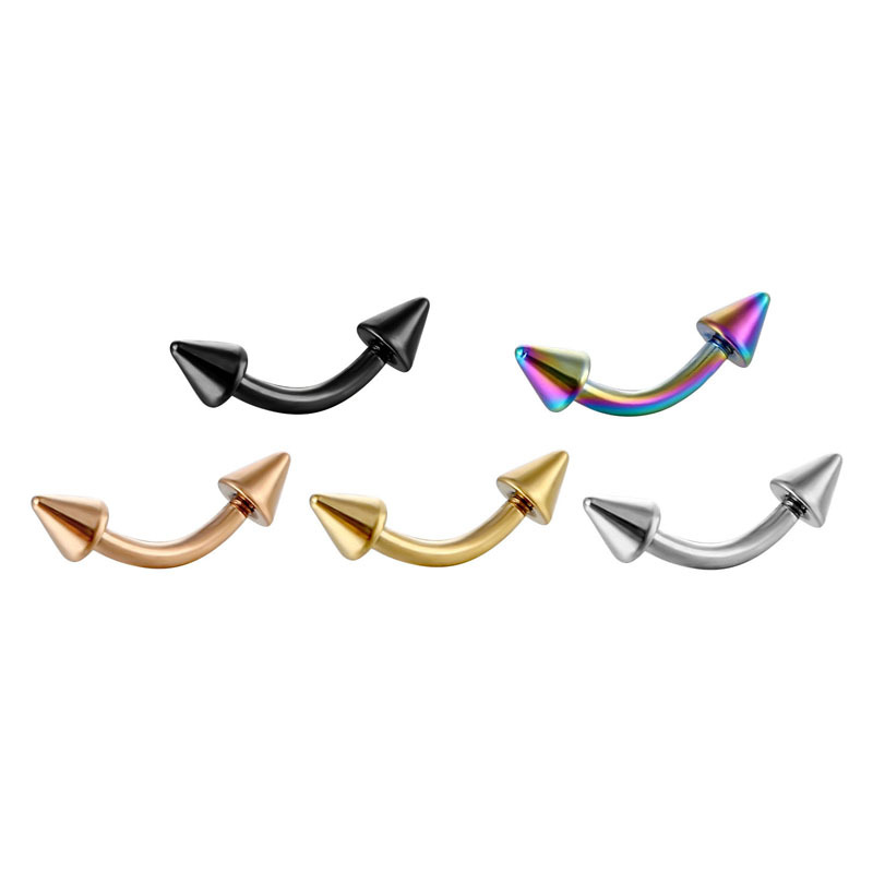Stainless Steel Gold Electroplating Unisex Nose Pin C Rod Breast Ring Nose Ring Nose Pin display picture 1