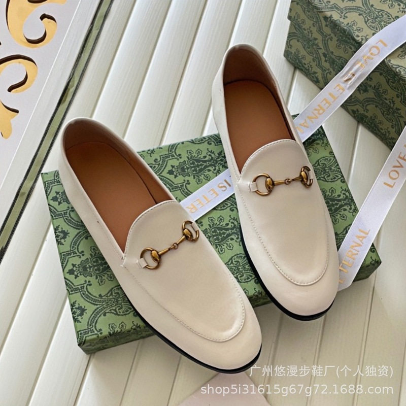 G家马衔扣乐福鞋女英伦风休闲时尚一脚蹬懒人鞋圆头平底穆勒鞋女|undefined