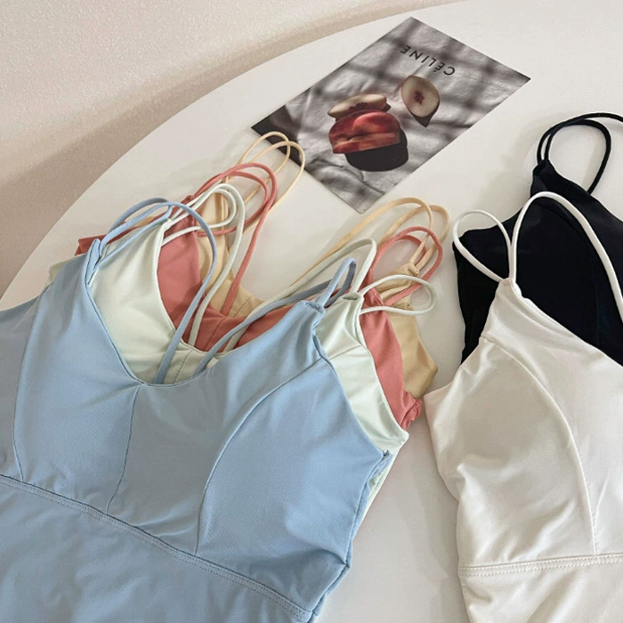 Дышащий беспроводной бюстгальтер, шелковый топ с чашками, нижнее белье, защитное нижнее белье, топ-бюстгальтер, топ-бюстье, красивая спина