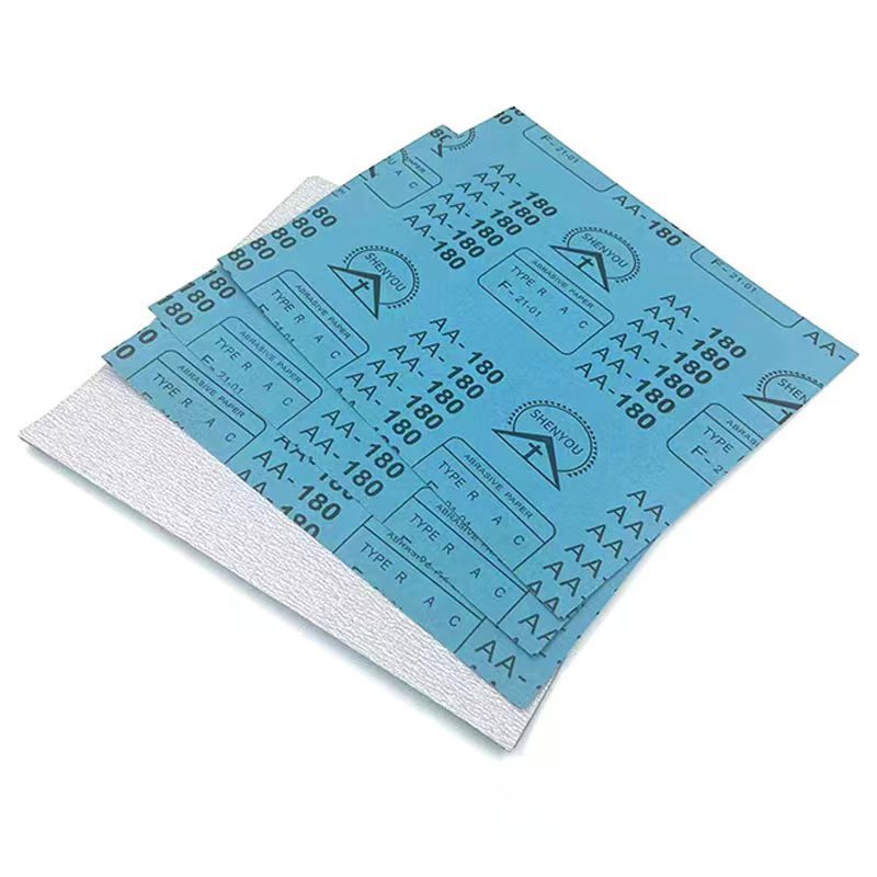 涂层230*280MM干磨白砂纸 打磨家装蓝纸白砂120目-600目 干磨砂纸