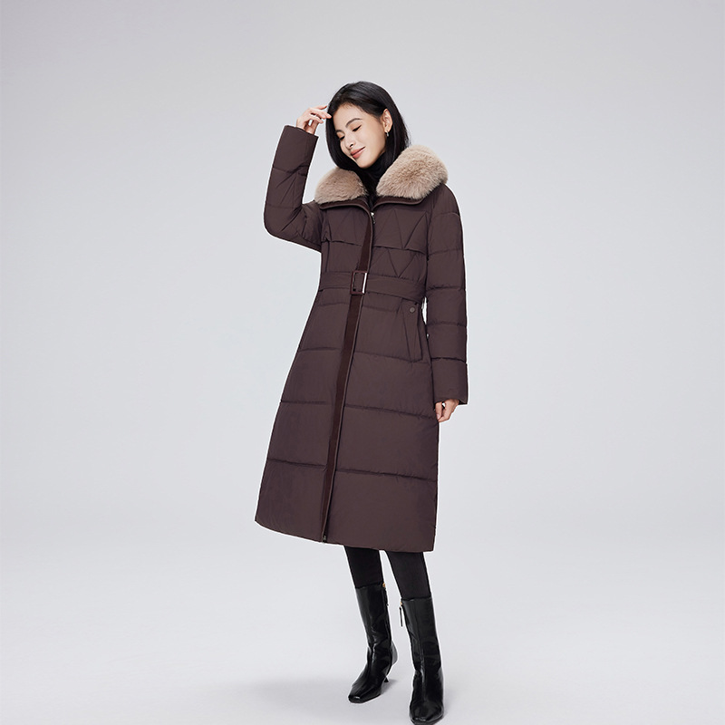 Europa estación de plumón mujer suelta 2025 otoño invierno ropa media y larga rodilla cintura chaqueta de algodón fría gruesa chaqueta image 8