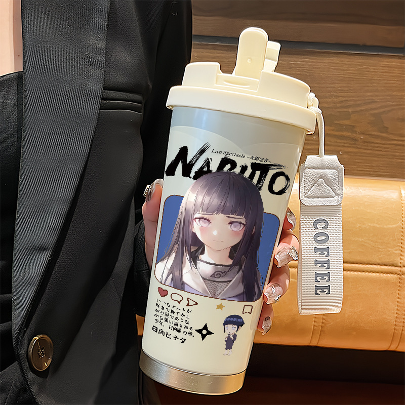 ナルト魔法瓶カップ漫画ナルトサスケ学生ウォーターカップ高価値ストロー 316 ステンレス鋼食品グレード|undefined