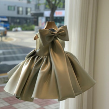 儿童礼服公主裙欧美小主持人钢琴演出服蓬蓬裙女童宝宝一周岁礼服