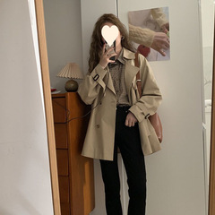 年新款韩版风衣外套女短款小个子春秋季百搭英伦风气质大衣潮