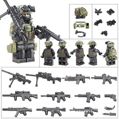 レゴミリタリーサードパーティSAS特殊部隊ミニフィギュアドイツ軍KSK兵士ミニフィギュア男の子おもちゃプラスチックと互換性があります。