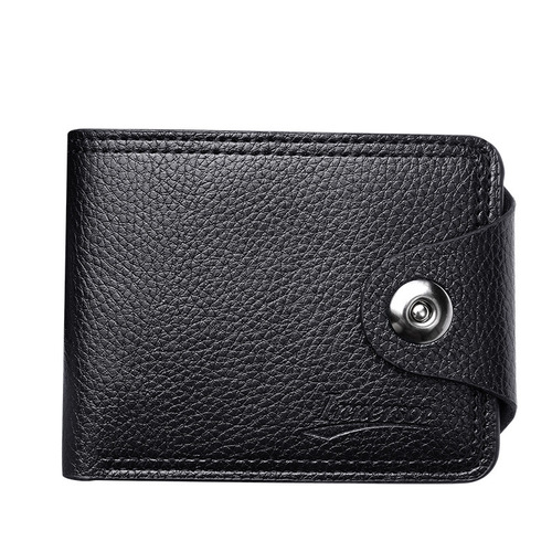 Men's Wallet Multi-Card Slot Leisure Men's Wallet Short Model New Ticket Clip Zero Wallet Double Thread Card Holder Money Clip Wholesale