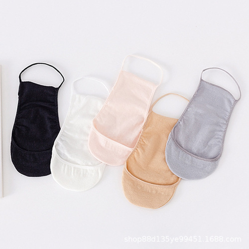 Garter stockings, half-palm socks, personalized anti-falling high-heeled socks, shallow mouth women's socks, forefoot-less cotton soles, personalized invisible