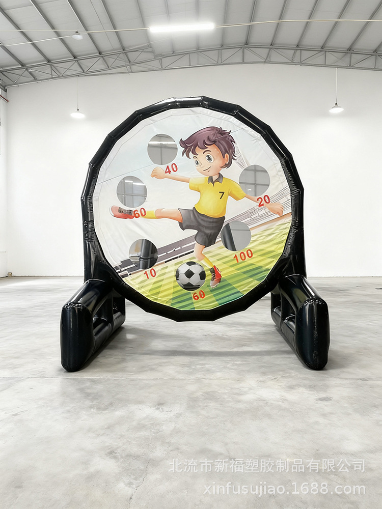 Juegos divertidos props porta de fútbol inflable dardo placa de dibujos animados equipo de juego de construcción de grupo