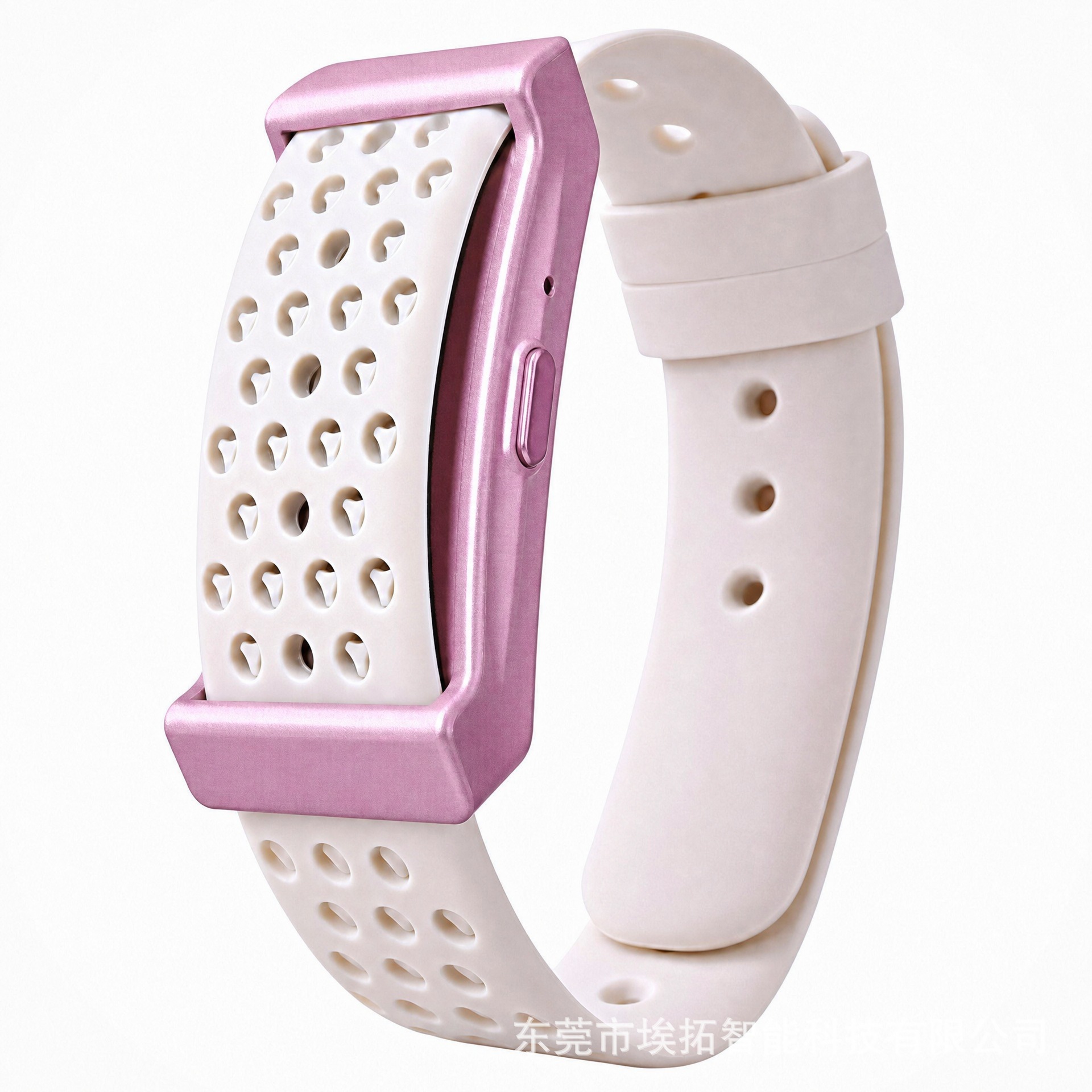 Pink (double strap, with silicone strap)