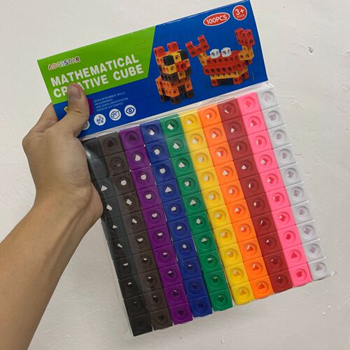 Cross-border children's magic transformation cube volume blocks math enlightenment early education toy set includes task cards
