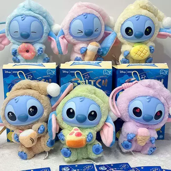 Cross-Border Stitch Vinyl Cartoon Doll Pendant Plush Blind Box Cute Doll Toy Soft Lamb Plushie