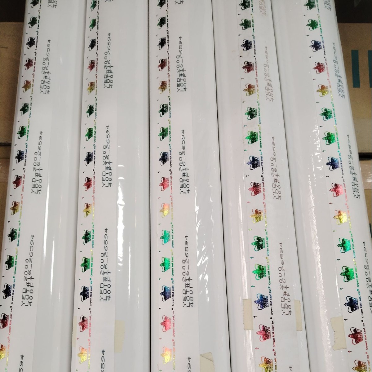 美国CROWN皇冠纸YED2000塑胶烫金箔电化铝热烫哑光进口进口烫金纸