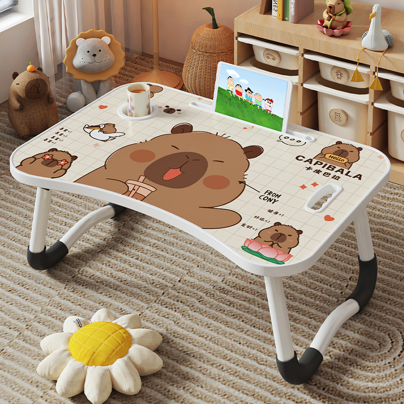 Imported Cartoon Folding Computer Desk for Bed, Home Bedroom Bay Window Desk, Dormitory Lazy Study Desk Imported Cartoon Folding Computer Desk for Bed, Home Bedroom Bay Window Desk, Dormitory Lazy Study Desk