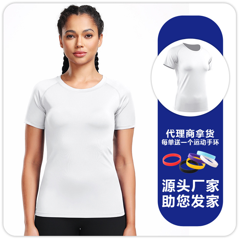 F8018 mujer yoga deportes rápidos secos camiseta de mangas cortas transpirables pesca ciclismo correr maratón camiseta de fitness image 6