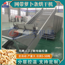 网带萝卜条烘干机 全自动萝卜丝萝卜块烘干设备 连续式蔬菜哄干机