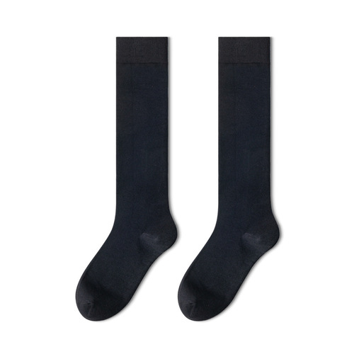 Lumi pure cotton black socks women's mid-calf socks ins trendy jk calf socks with long white stockings Zhuji socks