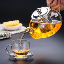 批发家用玻璃茶具泡茶器高硼硅玻璃茶壶过滤花茶壶泡茶壶可做LOGO
